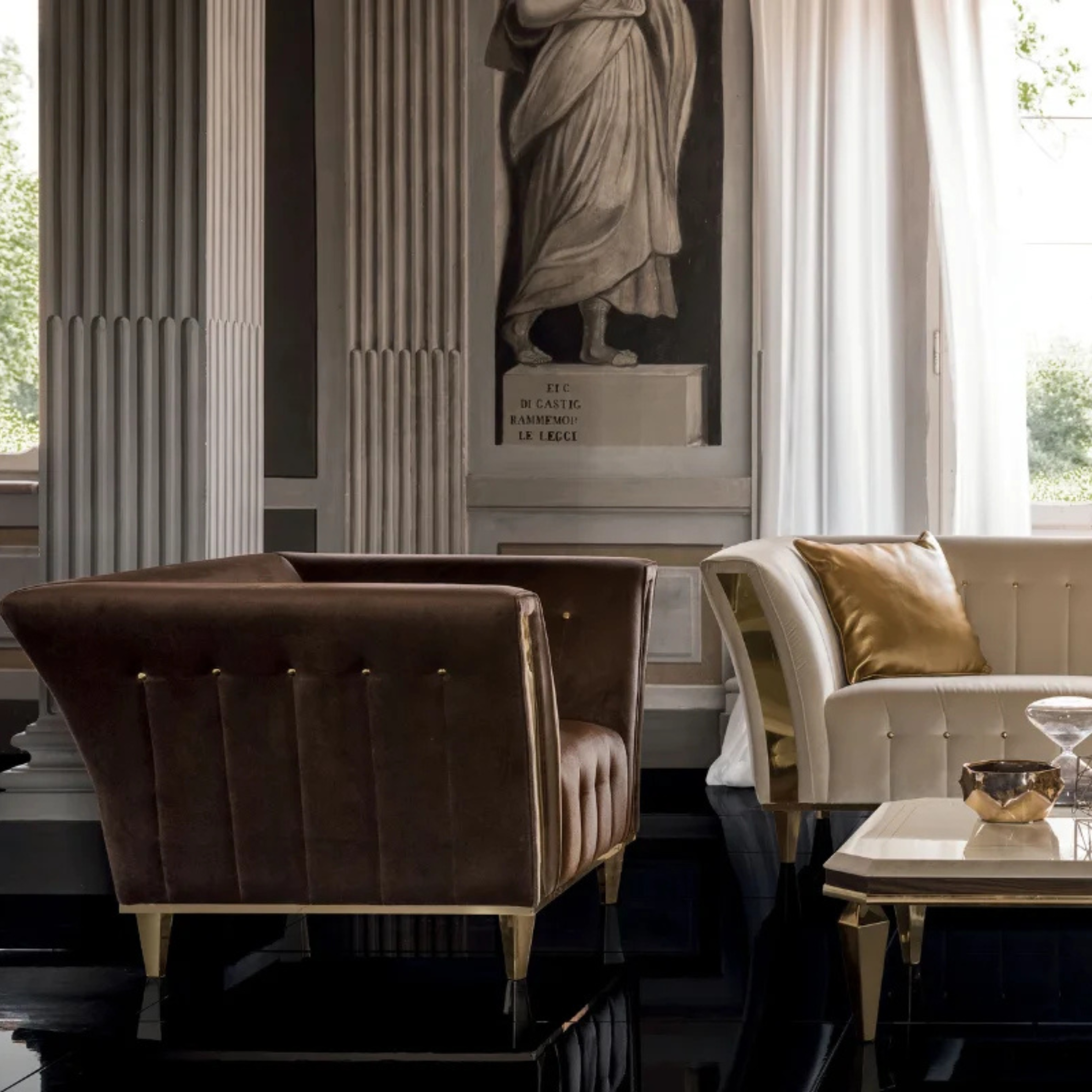 Adora Diamante Living Room Set